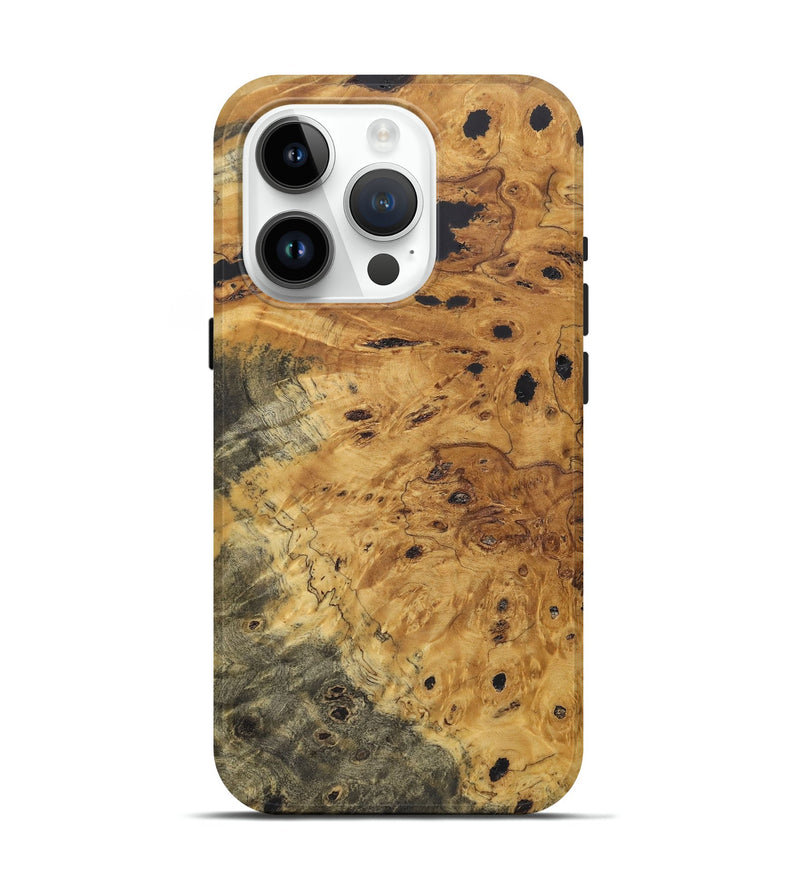 iPhone 15 Pro Wood+Resin Live Edge Phone Case - Madisyn (Wood Burl, 721112)