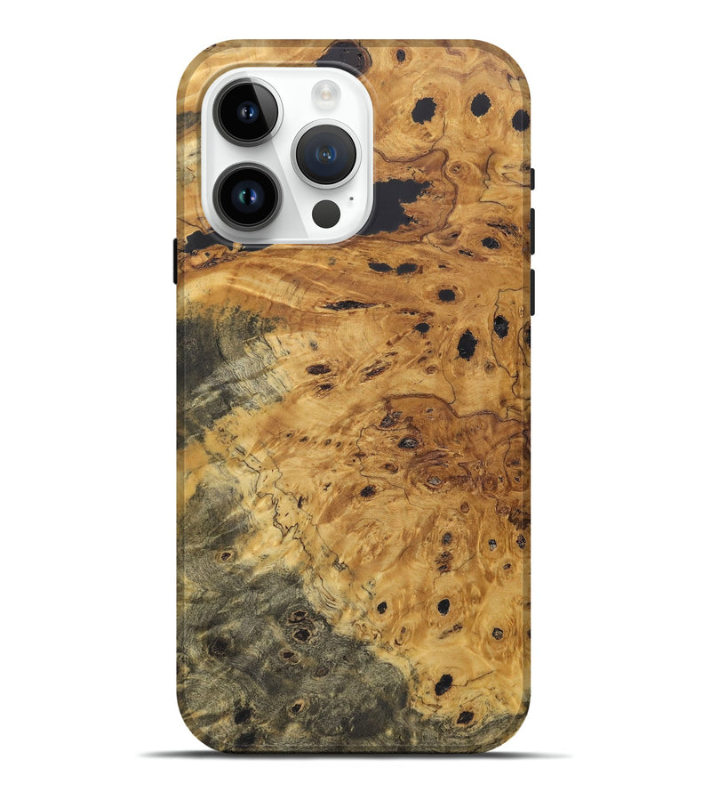 iPhone 15 Pro Max Wood+Resin Live Edge Phone Case - Madisyn (Wood Burl, 721112)