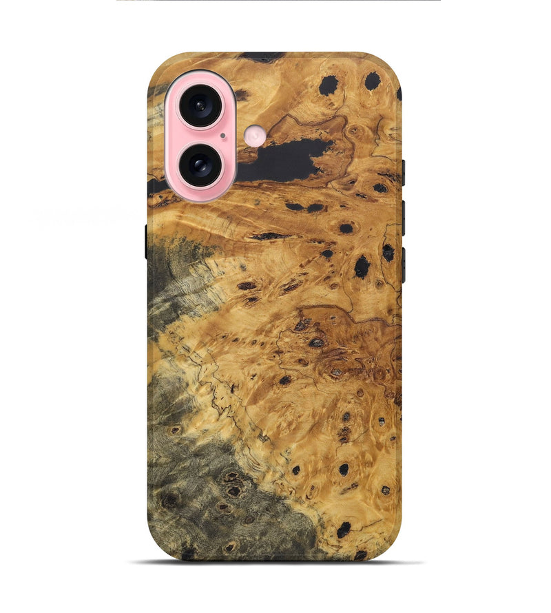 iPhone 16 Wood+Resin Live Edge Phone Case - Madisyn (Wood Burl, 721112)