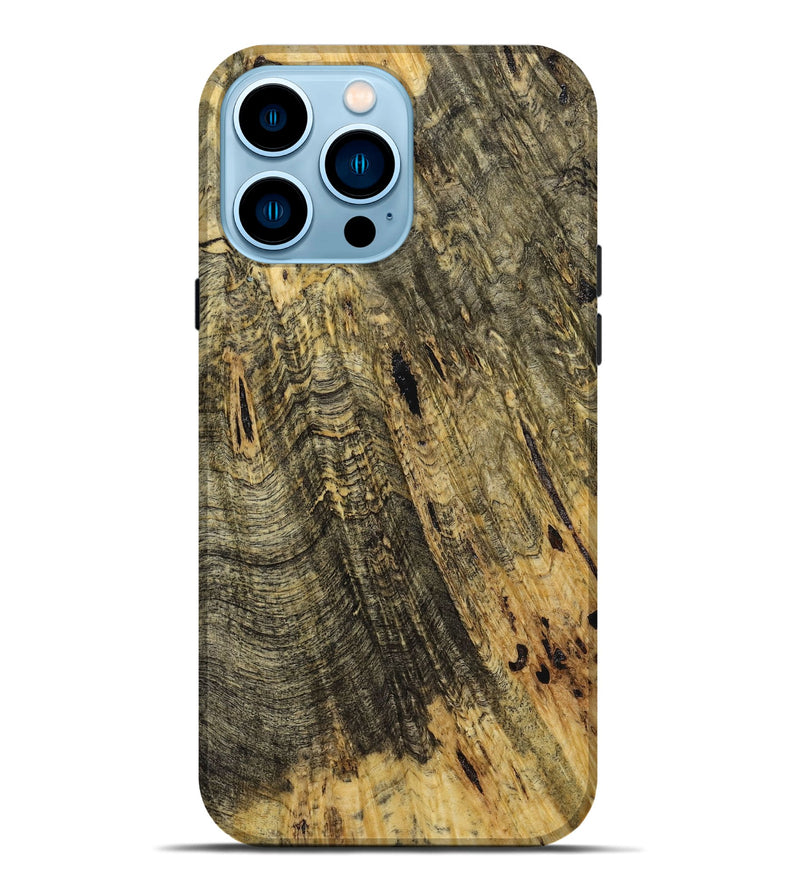 iPhone 14 Pro Max Wood+Resin Live Edge Phone Case - Elisabeth (Wood Burl, 721114)