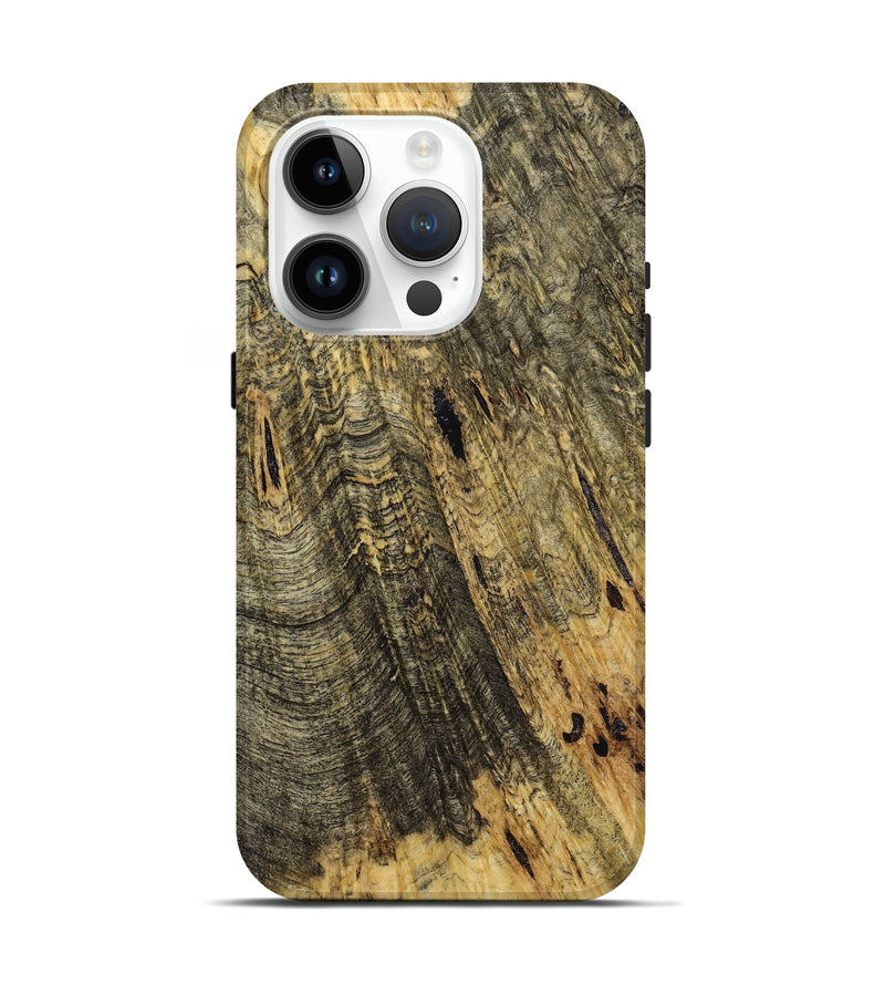 iPhone 15 Pro Wood+Resin Live Edge Phone Case - Elisabeth (Wood Burl, 721114)