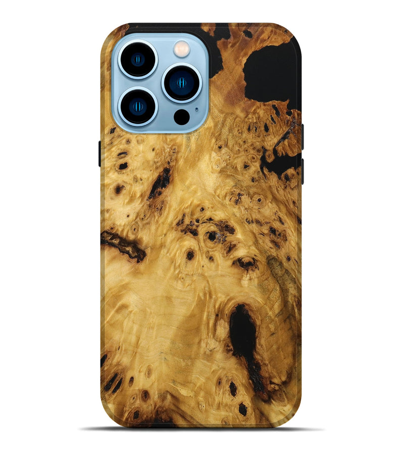 iPhone 14 Pro Max Wood+Resin Live Edge Phone Case - Mae (Wood Burl, 721116)