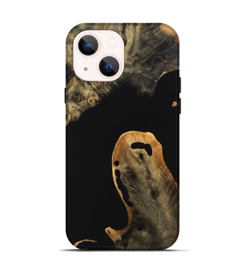 iPhone 13 Wood+Resin Live Edge Phone Case - Saylor (Pure Black, 721120)