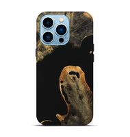 iPhone 14 Pro Wood+Resin Live Edge Phone Case - Saylor (Pure Black, 721120)