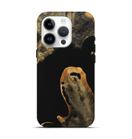 iPhone 15 Pro Wood+Resin Live Edge Phone Case - Saylor (Pure Black, 721120)