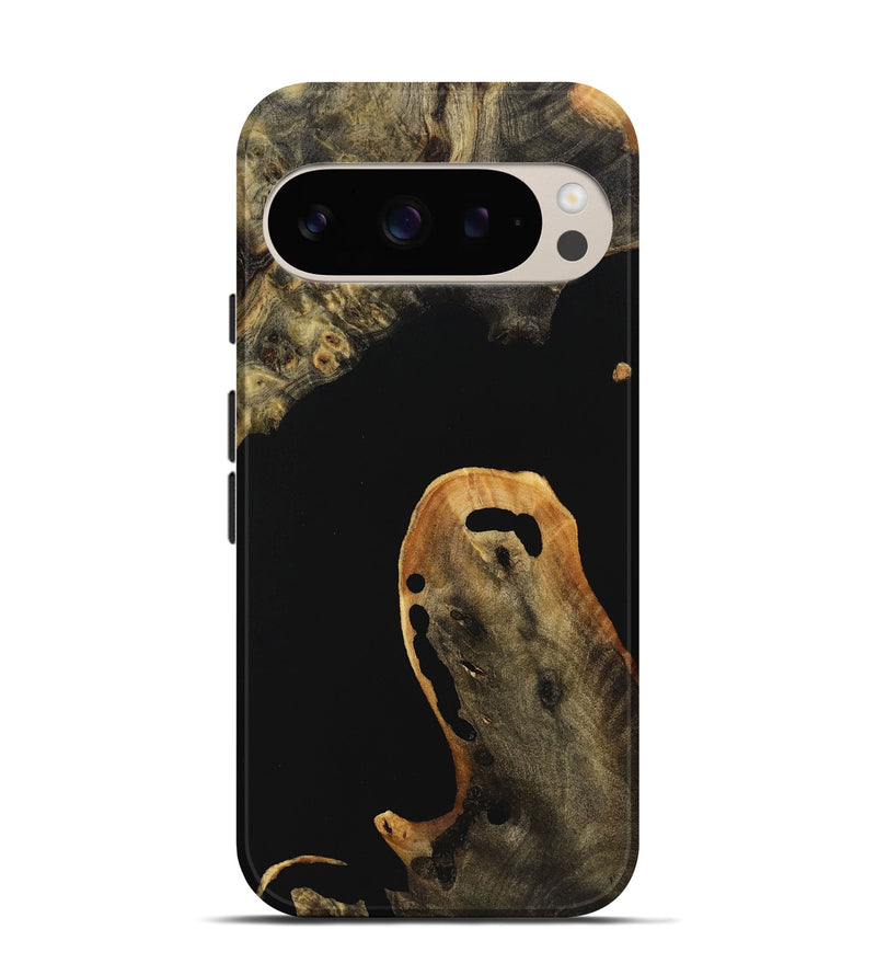 Pixel 9 Wood+Resin Live Edge Phone Case - Saylor (Pure Black, 721120)