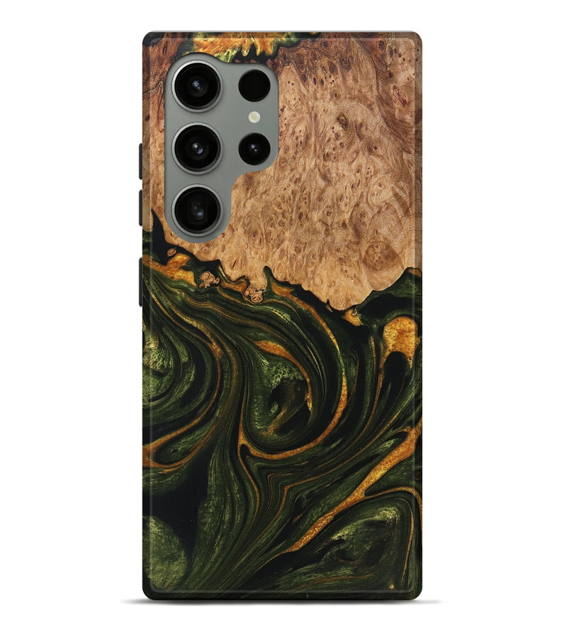 Galaxy S24 Ultra Wood+Resin Live Edge Phone Case - Derek (Green, 721123)