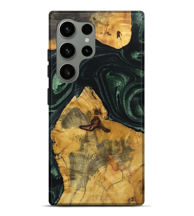 Galaxy S24 Ultra Wood+Resin Live Edge Phone Case - Jimmie (Green, 721125)