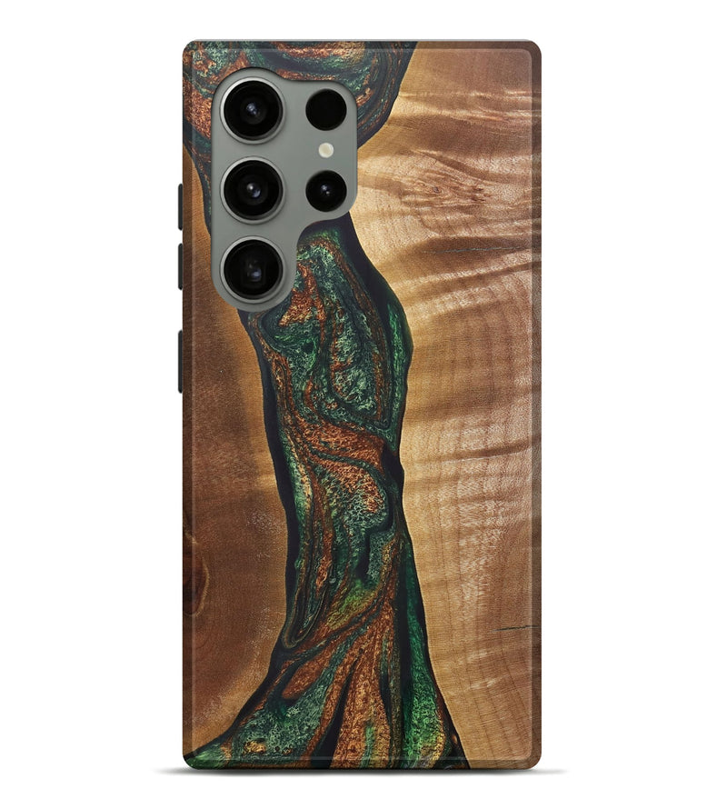 Galaxy S24 Ultra Wood+Resin Live Edge Phone Case - Kristen (Green, 721126)