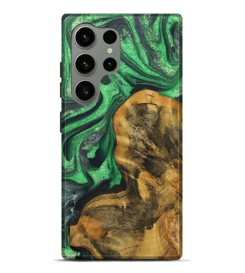 Galaxy S24 Ultra Wood+Resin Live Edge Phone Case - Leland (Green, 721127)