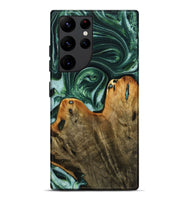 Galaxy S22 Ultra Wood+Resin Live Edge Phone Case - Faye (Green, 721135)