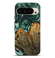 Pixel 9 Pro XL Wood+Resin Live Edge Phone Case - Faye (Green, 721135)