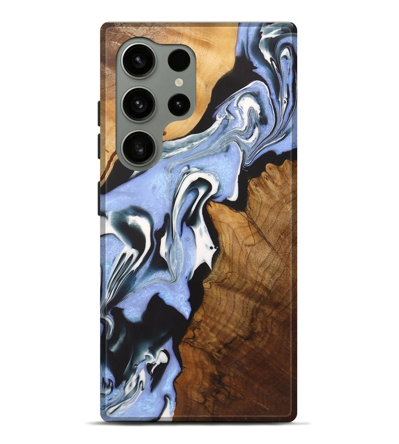 Galaxy S24 Ultra Wood+Resin Live Edge Phone Case - Eli (Blue, 721141)