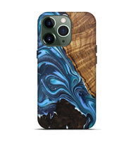 iPhone 13 Pro Wood+Resin Live Edge Phone Case - Kimora (Blue, 721143)