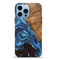 iPhone 14 Pro Max Wood+Resin Live Edge Phone Case - Kimora (Blue, 721143)