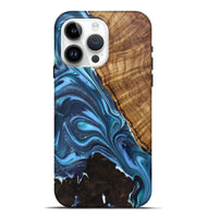 iPhone 15 Pro Max Wood+Resin Live Edge Phone Case - Kimora (Blue, 721143)