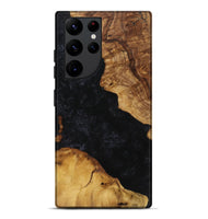 Galaxy S22 Ultra Wood+Resin Live Edge Phone Case - Otis (Pure Black, 721159)