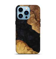 iPhone 14 Pro Wood+Resin Live Edge Phone Case - Otis (Pure Black, 721159)