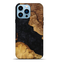 iPhone 14 Pro Max Wood+Resin Live Edge Phone Case - Otis (Pure Black, 721159)