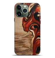 iPhone 13 Pro Max Wood+Resin Live Edge Phone Case - Alma (Red, 721161)