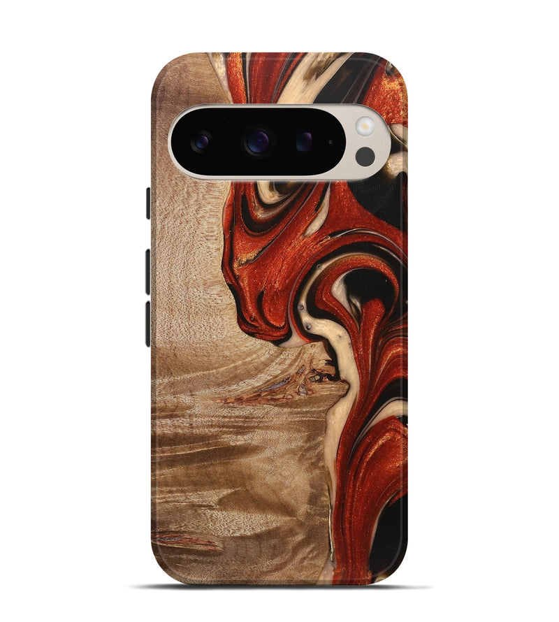 Pixel 9 Pro Wood+Resin Live Edge Phone Case - Alma (Red, 721161)