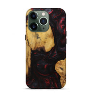 iPhone 13 Pro Wood+Resin Live Edge Phone Case - Caiden (Red, 721162)