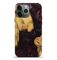 iPhone 13 Pro Max Wood+Resin Live Edge Phone Case - Caiden (Red, 721162)