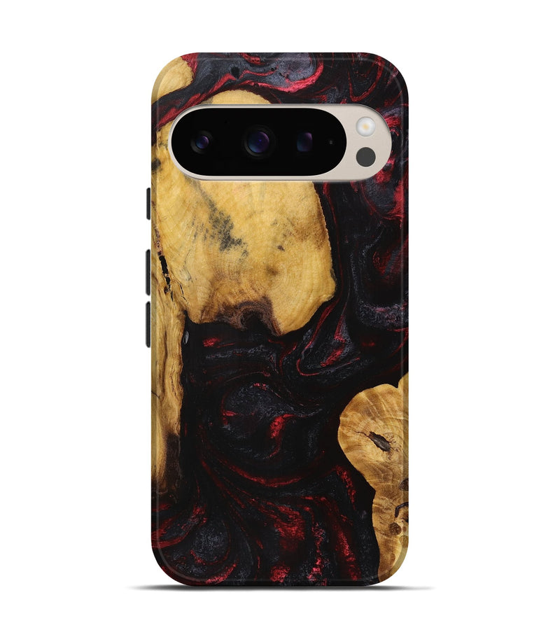 Pixel 9 Pro Wood+Resin Live Edge Phone Case - Caiden (Red, 721162)