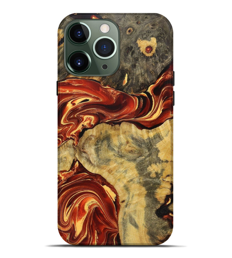 iPhone 13 Pro Max Wood+Resin Live Edge Phone Case - Lloyd (Red, 721163)