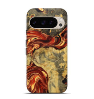 Pixel 9 Pro Wood+Resin Live Edge Phone Case - Lloyd (Red, 721163)