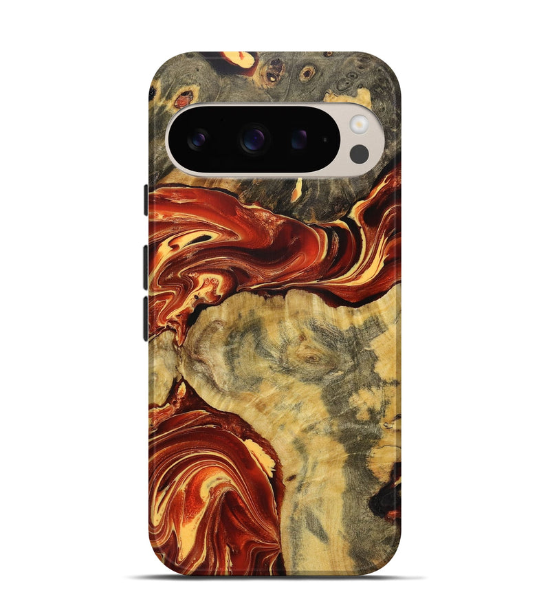 Pixel 9 Pro Wood+Resin Live Edge Phone Case - Lloyd (Red, 721163)