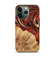 iPhone 13 Pro Wood+Resin Live Edge Phone Case - Troy (Red, 721164)