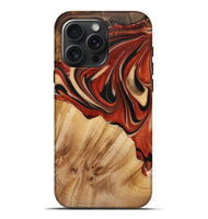 iPhone 16 Pro Max Wood+Resin Live Edge Phone Case - Troy (Red, 721164)