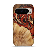 Pixel 9 Pro Wood+Resin Live Edge Phone Case - Troy (Red, 721164)