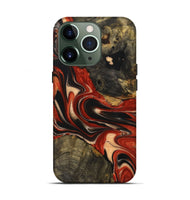 iPhone 13 Pro Wood+Resin Live Edge Phone Case - Everleigh (Red, 721165)