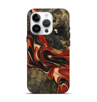 iPhone 15 Pro Wood+Resin Live Edge Phone Case - Everleigh (Red, 721165)