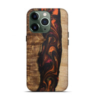 iPhone 13 Pro Wood+Resin Live Edge Phone Case - Alexis (Red, 721166)