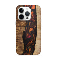 iPhone 15 Pro Wood+Resin Live Edge Phone Case - Alexis (Red, 721166)