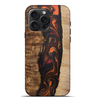 iPhone 16 Pro Max Wood+Resin Live Edge Phone Case - Alexis (Red, 721166)