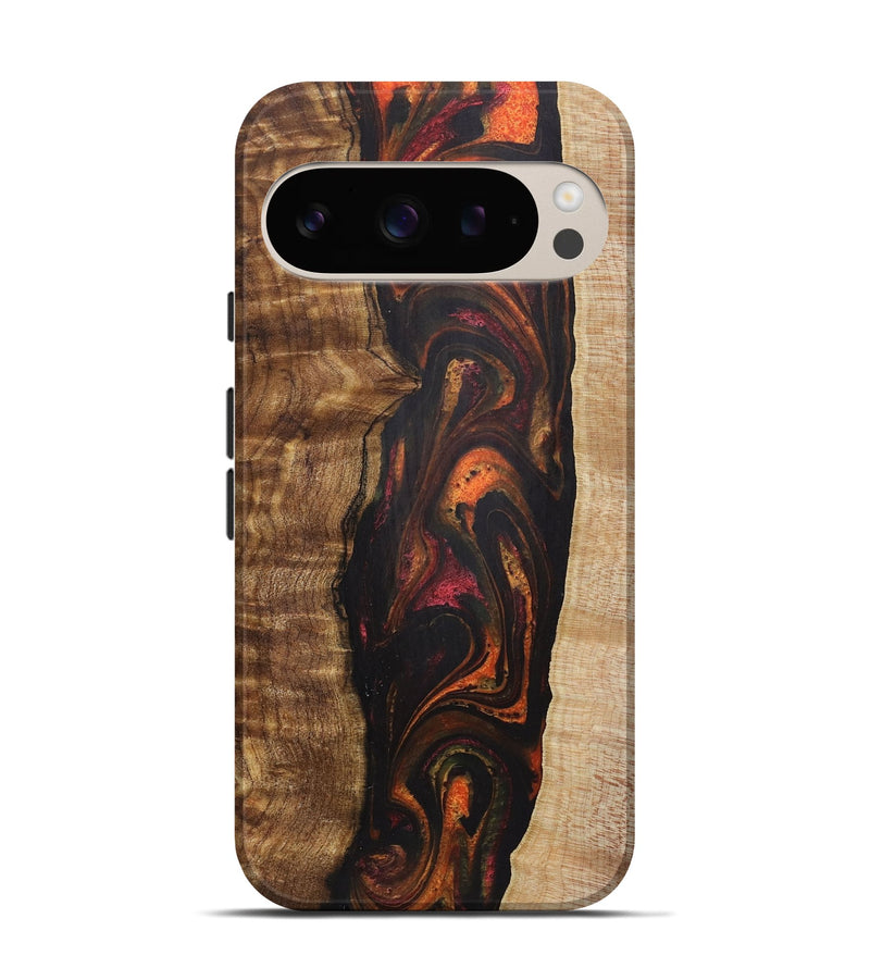 Pixel 9 Pro Wood+Resin Live Edge Phone Case - Alexis (Red, 721166)