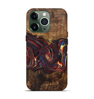 iPhone 13 Pro Wood+Resin Live Edge Phone Case - Daphne (Red, 721168)