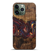 iPhone 13 Pro Max Wood+Resin Live Edge Phone Case - Daphne (Red, 721168)