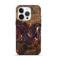 iPhone 15 Pro Wood+Resin Live Edge Phone Case - Daphne (Red, 721168)