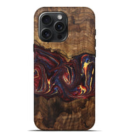 iPhone 16 Pro Max Wood+Resin Live Edge Phone Case - Daphne (Red, 721168)