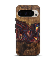 Pixel 9 Pro Wood+Resin Live Edge Phone Case - Daphne (Red, 721168)