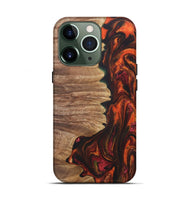 iPhone 13 Pro Wood+Resin Live Edge Phone Case - Madelyn (Red, 721169)