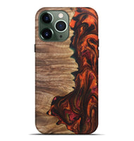 iPhone 13 Pro Max Wood+Resin Live Edge Phone Case - Madelyn (Red, 721169)