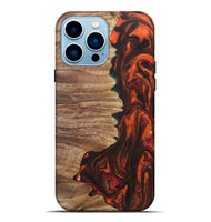 iPhone 14 Pro Max Wood+Resin Live Edge Phone Case - Madelyn (Red, 721169)