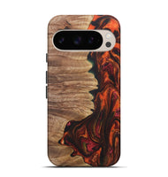 Pixel 9 Pro Wood+Resin Live Edge Phone Case - Madelyn (Red, 721169)