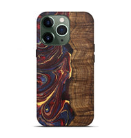 iPhone 13 Pro Wood+Resin Live Edge Phone Case - Kingston (Red, 721170)